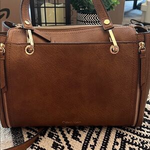 Calvin Klein Rich Brown Satchel